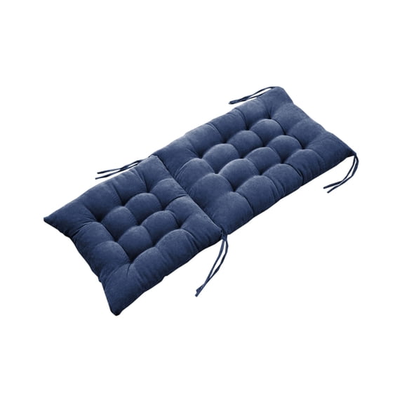 Tunhigl Tufted Floor & Chair Cushion | Breathable Office & Living Room Seat Cushion with Non-Slip Back Support for Home, Tatami, or Recliner Use in Multiple Colors Blue