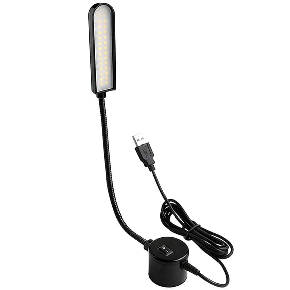 Tunhigl USB-Powered Magnetic LED Table Lamp, Flexible Gooseneck Desk Light for Sewing Machines, Workbenches, Reading & Crafts