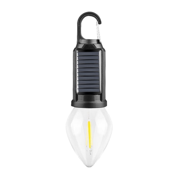 Tunhigl USB Rechargeable LED Camping Lantern with Clip Hook - Portable Outdoor Tent Light, Emergency Flashlight, and Hanging Bulb for Camping, Hiking, and Power Outages Black