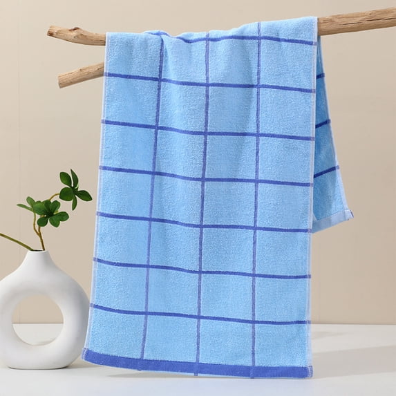 Tunhigl Ultra-Soft Extra Large Cotton Bath Towels Highly Absorbent Quick Dry Lightweight for Home Travel Summer Essentials Unisex Blue