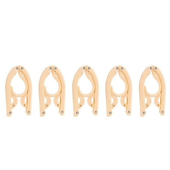 Tunhigl Under $10 Home Tools Folding Clothes Rack Travel Portable Retractable Sun Drying Rack 5Pcs