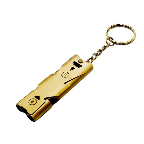 Tunhigl Under $10 Survival Whistle Stainless Steel Outdoor Survival Whistle Double Tube High Frequency Whistle