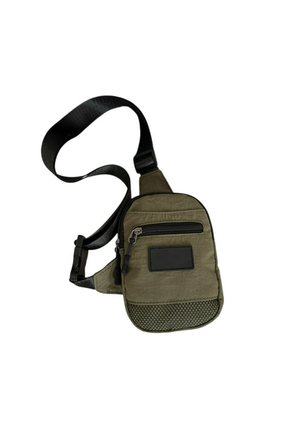 Unisex Lightweight Chest Bag, Water-Resistant Sling Crossbody Pack, Travel Commuter Daypack, Durable Outdoor Hiking Shoulder Bag, Anti-Theft Phone Pouch, Compact EDC Backpack Green