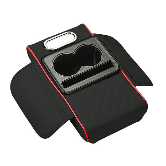 Tunhigl Universal Car Center Console Pad with Tissue Holder Storage Pouch and Elbow Rest for Drivers Long Distance Commuters Holiday Gift Season Road Trip Essential