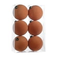thumbnail image 1 of Tunhigl Velvet Ball Xmas Tree Ornaments 6-Pack | 3.15-Inch Soft Flocked Christmas Tree Decorations for Showers, First Christmas, and Birthday Parties Coffee, 1 of 8
