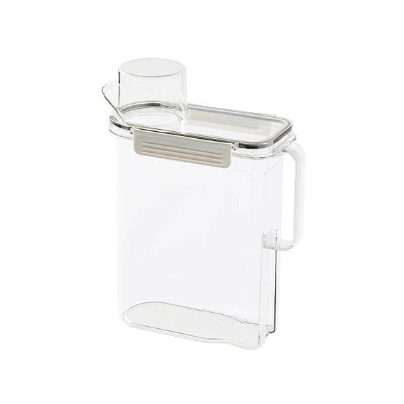 Tunhigl Versatile Plastic Storage Box Dispenser with Measuring Cup - Ideal for Organizing Hotel, Kitchen, Bathroom & Laundry Supplies - Multi-Purpose Container for Detergent, Food, and More