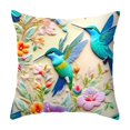 thumbnail image 1 of Tunhigl Vintage Floral Bird Pattern Pillow Cover for Living Room Sofa Decor - Soft Velvet Pillowcases for Home Decor, 1 of 7