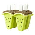 thumbnail image 1 of Tunhigl Watermelon Shaped Popsicle Mold Summer Fun Reusable Silicone Ice Cream Molds Easy Release Green, 1 of 5