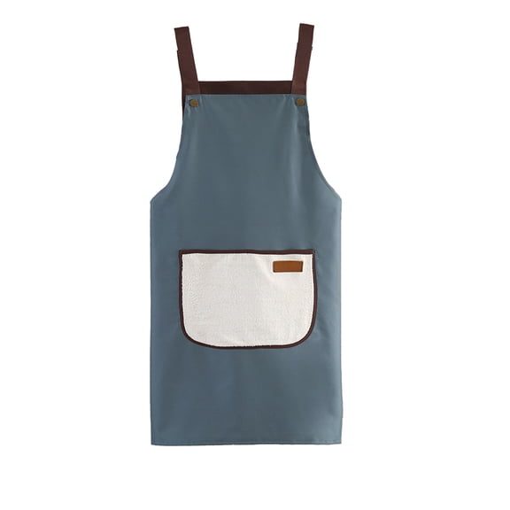Tunhigl Waterproof & Oil-Resistant Apron with Wipeable Pocket, Unisex PVC Apron for Cooking, Baking & Dining, 5 Colors
