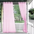 thumbnail image 1 of Tunhigl Waterproof Outdoor Curtains for Patio & Gazebo UV Blocking Light Filtering Privacy Curtains Grommet Top 84x52in 10 Colors for Summer Outdoor Living Pink, 1 of 7