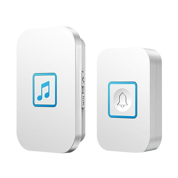 Tunhigl Waterproof Wireless Digital Battery Powered Doorbell with 60 Ringtones for Home Secure Communication White