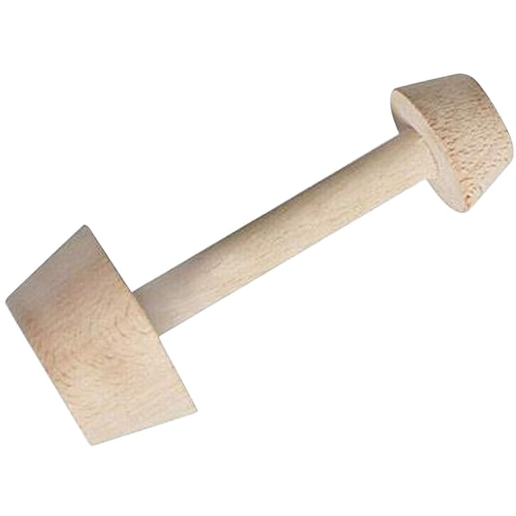 Tunhigl Wooden Double-Head Snack Cake Base Maker - Ergonomic Tart & Pastry Mold Press Tool for Baking - Traditional Kitchenware