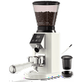 thumbnail image 1 of Tuni G1 Conical Burr Coffee Grinder, 48 Grind Settings Anti-static Burr Mill, Precision Electronic Timer and LED Touchscreen for Espresso/Drip/Cold Brew/French Press, Stainless Steel, Ivory, 1 of 7