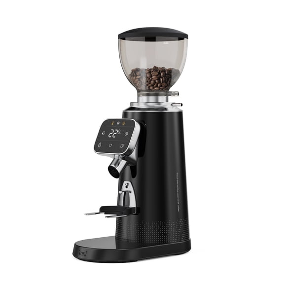 Tuni G3 64mm Flat Burr Coffee Grinder, 100 Grind Settings Electric Espresso Grinder with Single Dose Set | Commercial Grade Precision, Touchscreen | Anti-Static Tech | Stainless Steel (Black)
