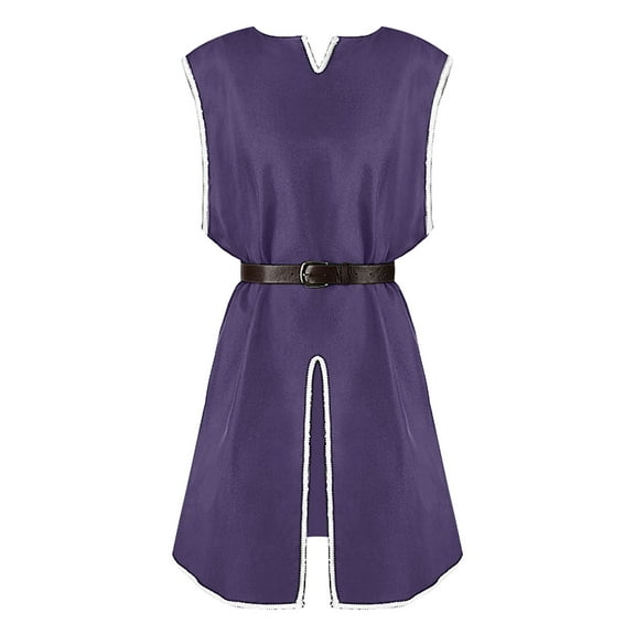 Tunic Shirt for Men Historical Lace Up Blouse Top Halloween Party Outfit