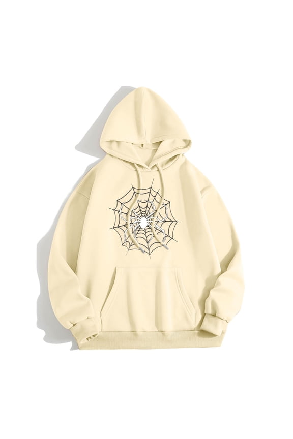 Tunic Shirts for Women Winter Comfy Hooded Long-sleeved Bubble Cuff Off the Shoulder Hoody Graphiprint Hoodie Flannel Pullover Hoodies(Light Yellow,M)