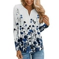 Tunic To Wear with Leggings Floral Print Tshirts Long Sleeve V Neck