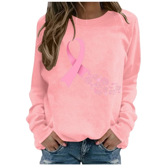 Tunic Tops Plus Size Women Winter Relaxed Fit Crew Neck Long Sleeve Dolman Cold Shoulder Flowy Graphic Leisure Cotton Tops(Pink,XXL)