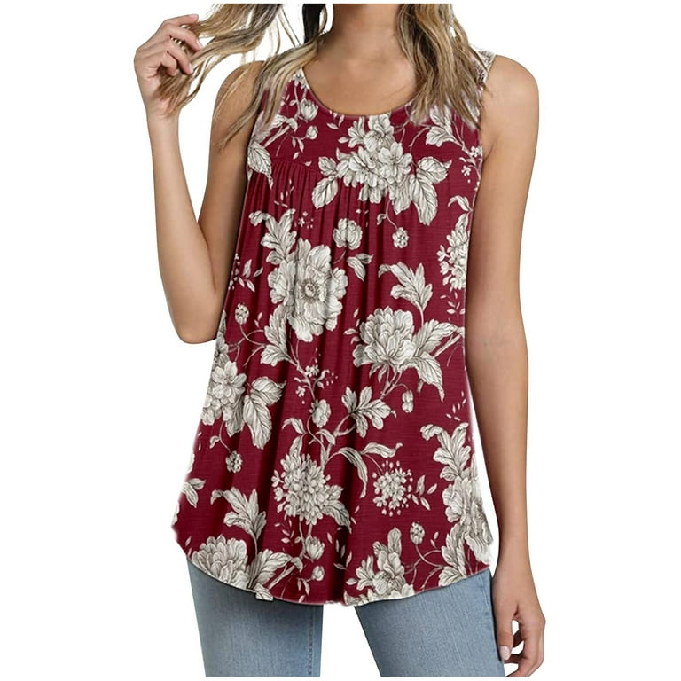 Tunic Tops for Women, 2023 Summer Casual Dressy Short Sleeve T Shirts  Floral Cute Tees Tshirt Trendy Blouses to Wear with Leggings Lighten Deals  Of