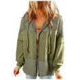 thumbnail image 1 of Tunic Tops for Women Fall Loose Fit Hooded Long-sleeved Cap One Shoulder Hoody Solid Color Leisure Polyester Hoodie Sweatshirts(Green,L), 1 of 6