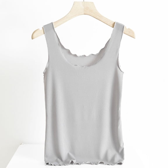 Tunic Tops for Women Fashion Solid Color Crew Neck Basic Tight T Shirts Leisure Loose Fit Sleeveless Standard Straps Summer Shirts