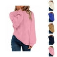 thumbnail image 1 of Tunic Tops for Women Loose Fit Dressy Women's Solid Color Sweatshirt Women's Casual Solid Color Crew Neck Long Sleeve Pocket Pullover Sweatshirt, 1 of 5