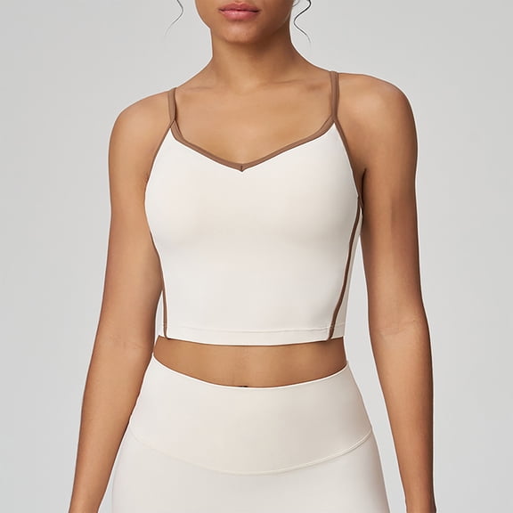 Tunic Tops for Women Summer Solid Color V-Neck Camisole Blouses Casual Slim Fit Sleeveless Spaghetti Straps Summer Shirts