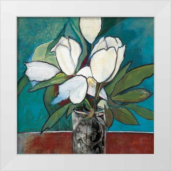 Tunick, Connie 15x15 White Modern Wood Framed Museum Art Print Titled - Crystal Tulips