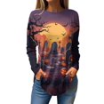 Tunics or Tops To Wear with Leggings Pumpkin Bats Graphic TShirts Long