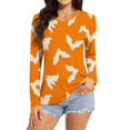 Tunics or Tops To Wear with Leggings Pumpkin Bats Print Tshirts Long