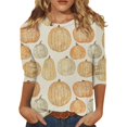 Tunics or Tops To Wear with Leggings Pumpkin Bats Print Tunic 3/4