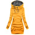 thumbnail image 1 of Tunics Women Long Sleeve Fall Blouson Off the Shoulder Solid Color Polyester (Yellow,XXL), 1 of 1
