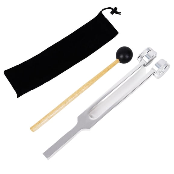 Tuning Fork Set 128Hz 256Hz for Sound Therapy, Meditation & Relaxation - Gold