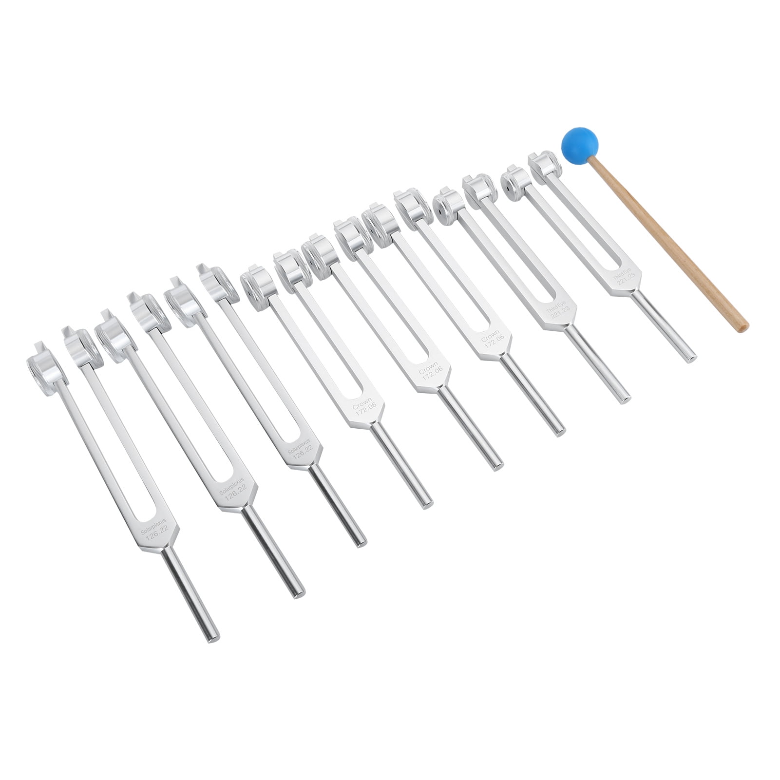 Tuning Fork With Hammer, 8 Tuning Forks Sound Instruments Diagnostic