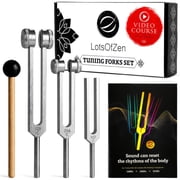 Tuning Forks for Healing Set 128Hz, 256Hz, 512Hz   Calibrated Weighted Tuning Forks with Video Course Included