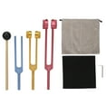 Tuning Forks Set for Healing with Mallet 3 Color Weighted Sound Therapy Medical Tuning Fork with