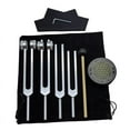 thumbnail image 1 of Tuning Forks for Healing Set 128Hz, 136Hz, 256Hz, 384Hz & Hockey Puck Activator for Healing,Sound Therapy,Keep Body, 1 of 7