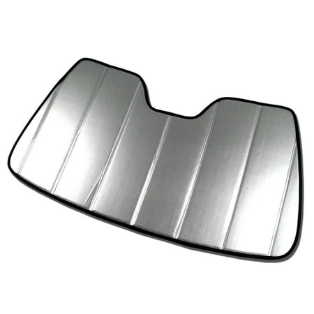 TuningPros Custom Fit Leatherette Like Windshield Sun Shade Protector, Sunshade Visor For 2007-2017 Jeep Wrangler JK