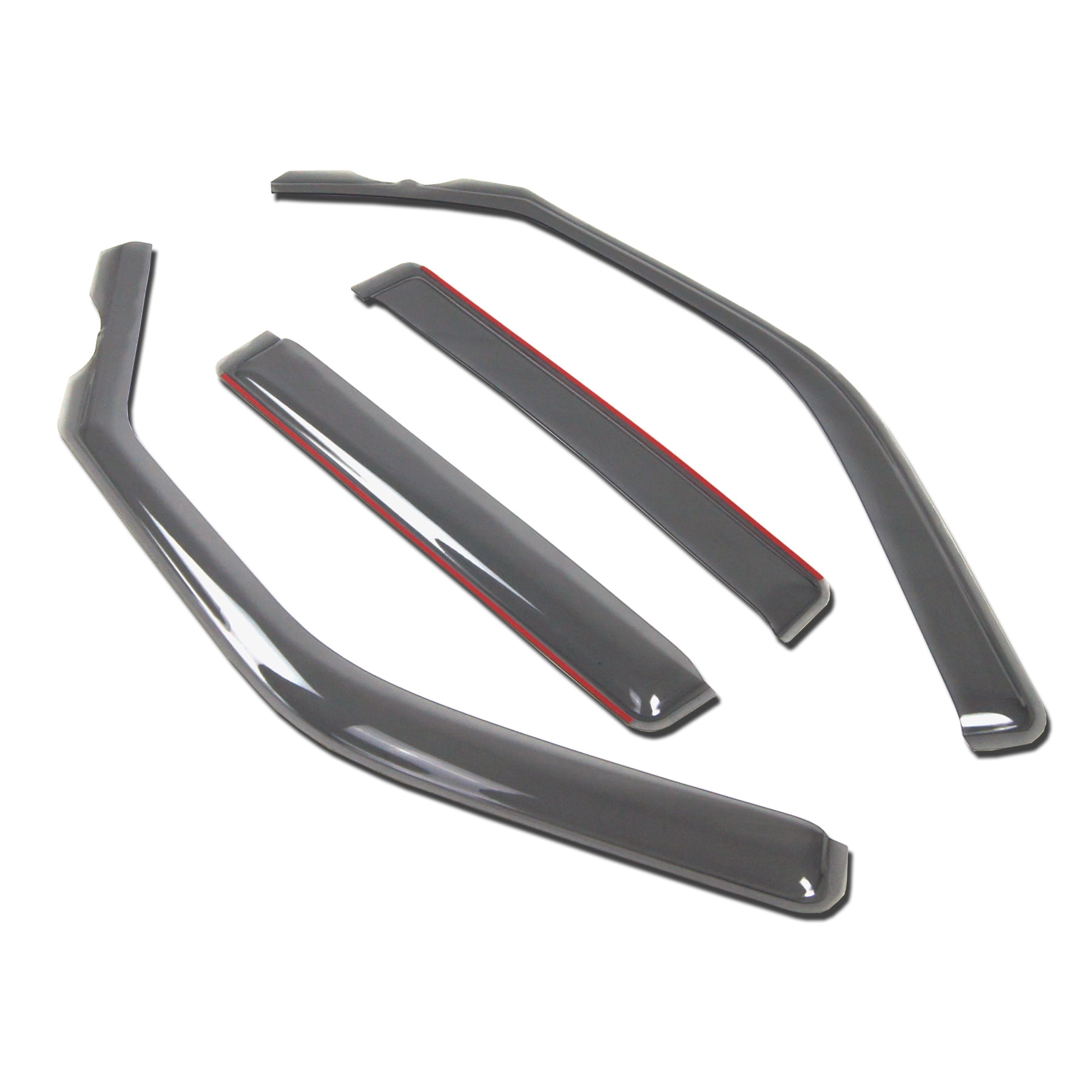 TuningPros IWV-154i Premium In-Channel 2mm Window Visor Deflector Rain Guard Light Grey 4 Pcs Set For 2007-2017 Lincoln Navigator