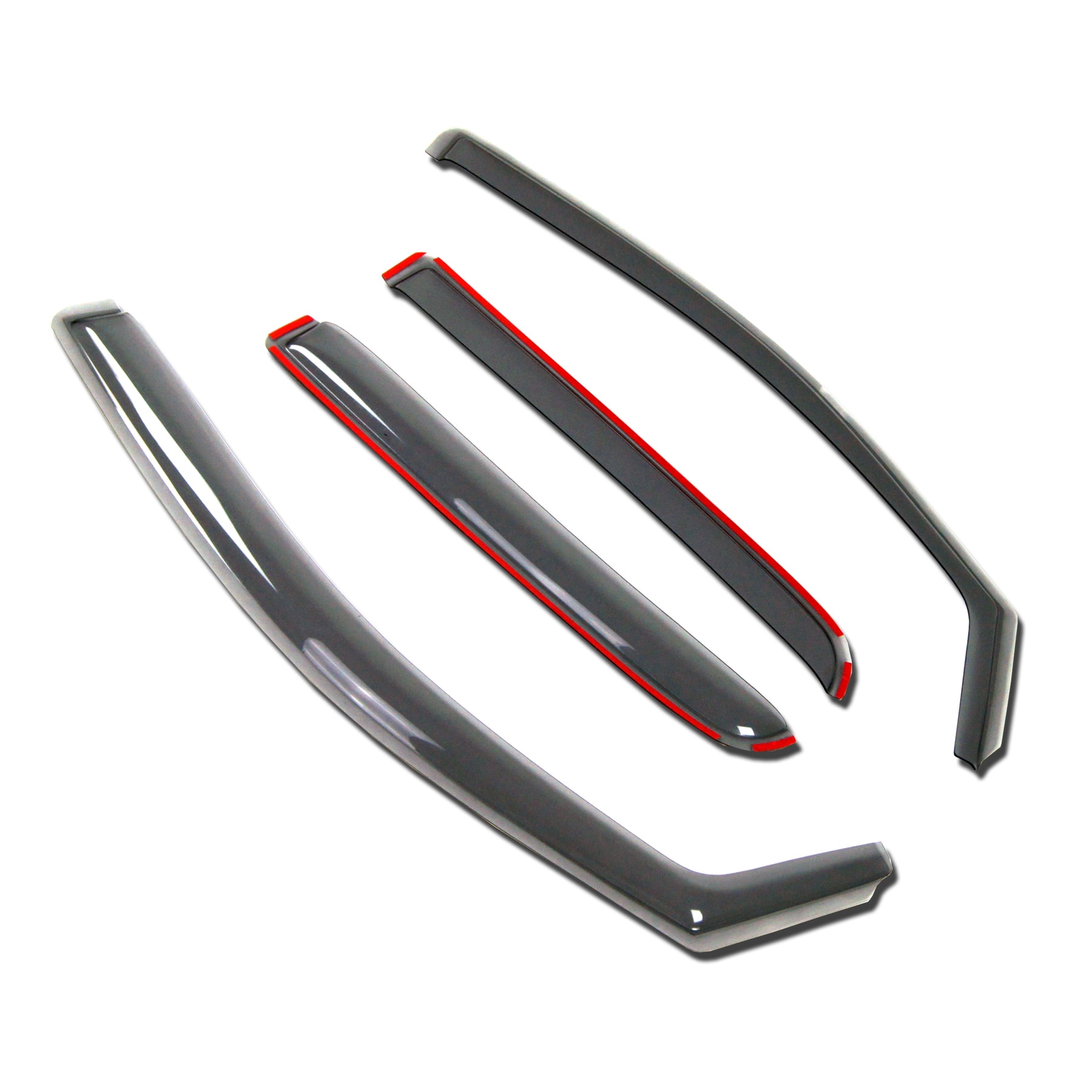 TuningPros IWV-784i Premium In-Channel 2mm Window Visor Deflector Rain Guard  4 Pcs Set For 2013-2017 Chevrolet Colorado Crew Cab