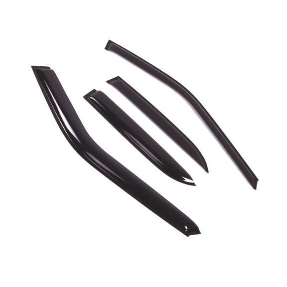 TuningPros Outside Mount Window Visor Deflector Smoke Tinted 4 Pcs Set For 1990-1994 Mazda 323