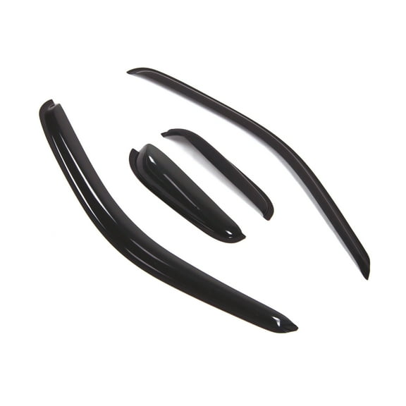 TuningPros Outside Mount Window Visor Deflector Smoke Tinted 4 Pcs Set For 1995-2004 Toyota Tacoma Double Cab