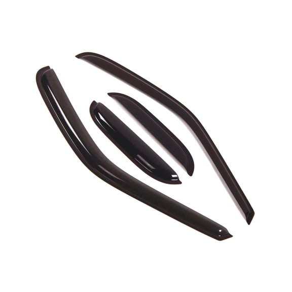 TuningPros Outside Mount Window Visor Deflector Smoke Tinted 4 Pcs Set For 1997-2003 Ford F-250 SuperCab