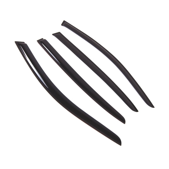 TuningPros Outside Mount Window Visor Deflector Smoke Tinted 4 Pcs Set For 2002-2008 BMW 745Li 750Li 760Li