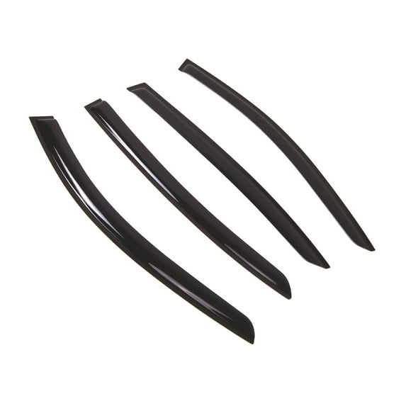 TuningPros Outside Mount Window Visor Deflector Smoke Tinted 4 Pcs Set For 2009-2016 BMW 740Li 750Li 760Li