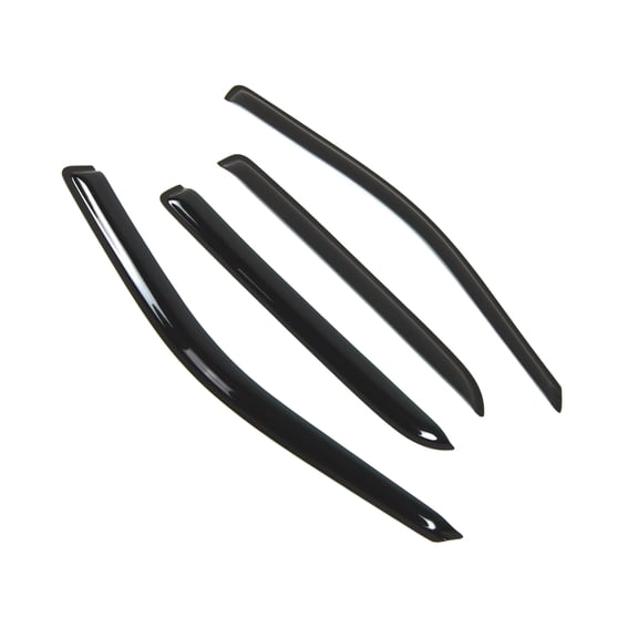 TuningPros Outside Mount Window Visor Deflector Smoke Tinted 4 Pcs Set For 2010-2016 Dodge Ram 2500 Crew Cab