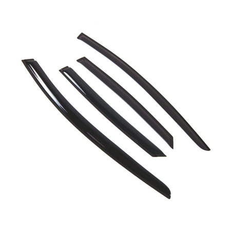 TuningPros Outside Mount Window Visor Deflector Smoke Tinted 4 Pcs Set For 2012-2016 Ford MKIII Sedan