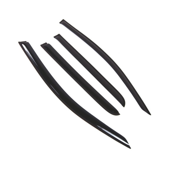 TuningPros Outside Mount Window Visor Deflector Smoke Tinted 4 Pcs Set For 2013-2016 Chevy Colorado Crew Cab