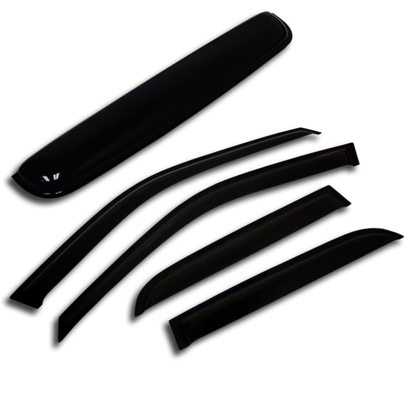 TuningPros WSV-232 Window Visor and Sunroof For 2003-2011 Honda Element - Outside Mount 5 Pcs Set