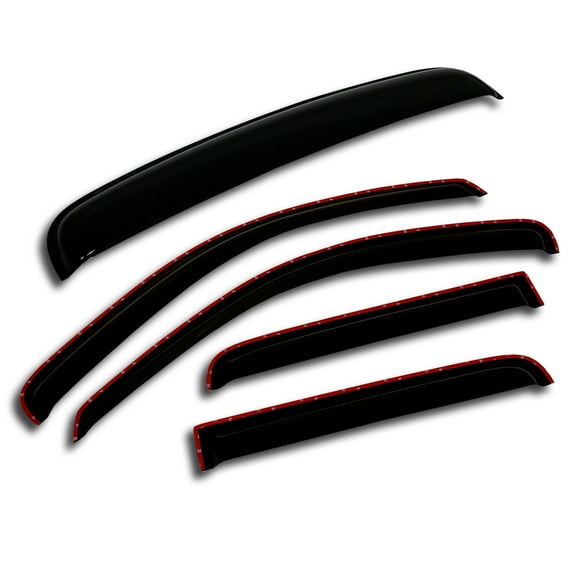 TuningPros WSV-244i Window Visor and Sunroof For 2003-2009 Hummer H2 - In-Channel 5 Pcs Set